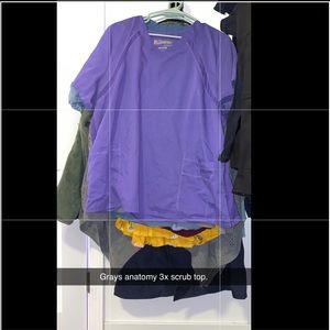 Purple grays anatomy scrub top.